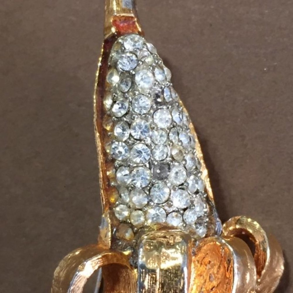 EAR OF CORN Pin Brooch Gold Tone Harvest